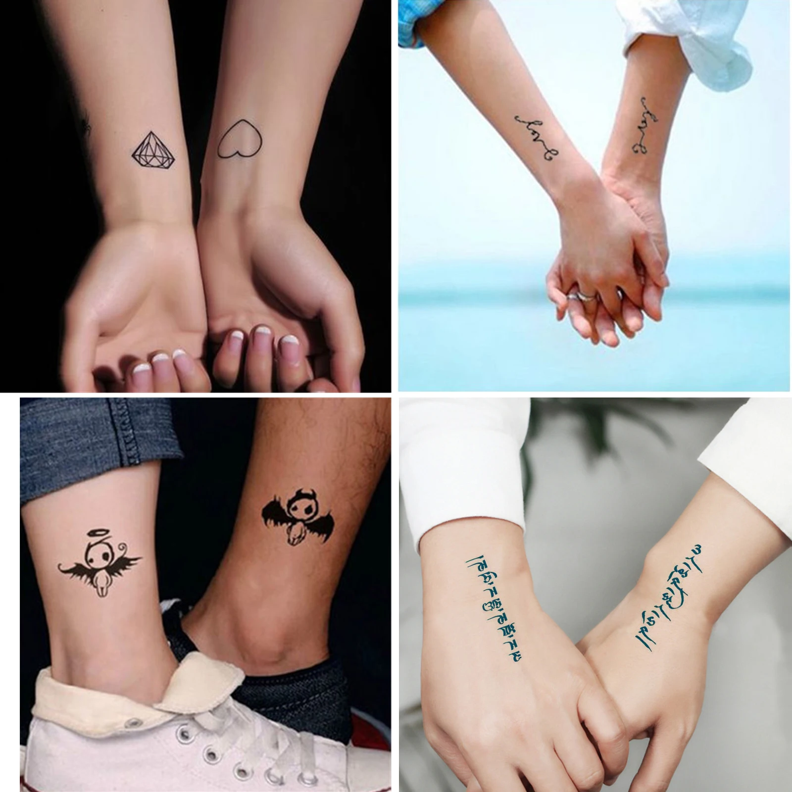 4 PCs Original Valentine's Day for lover Fake Tattoo Waterproof Temporary Arm Tatoo Stickers For 4 PCs Original Valentine's Day for lover Fake Tattoo Waterproof Temporary Arm Tatoo Stickers For