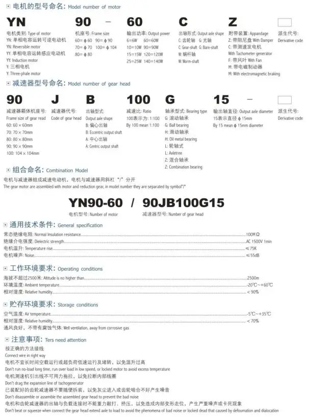 motor datasheet