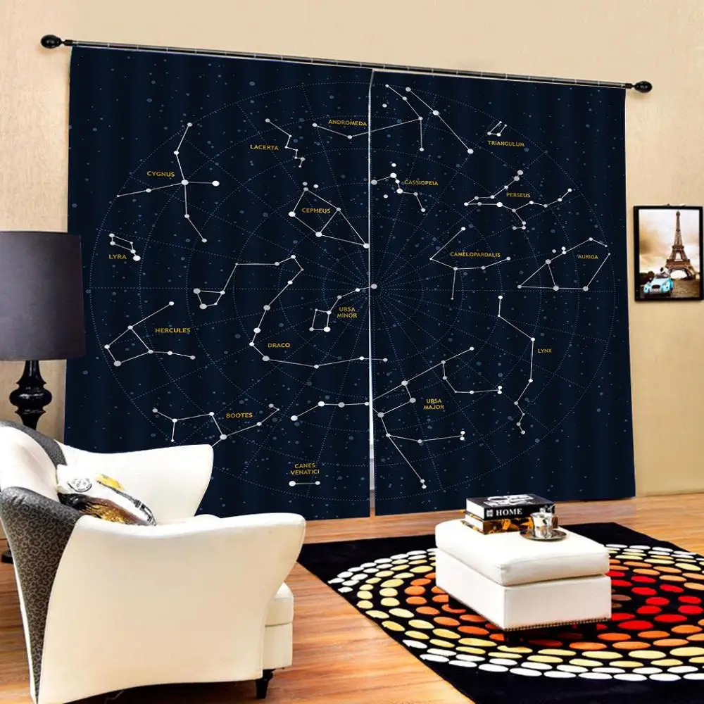 

dark blue Curtain office Bedroom 3D Window Curtain Luxury living room decorate Cortina Drapes Cortinas Blackout curtain