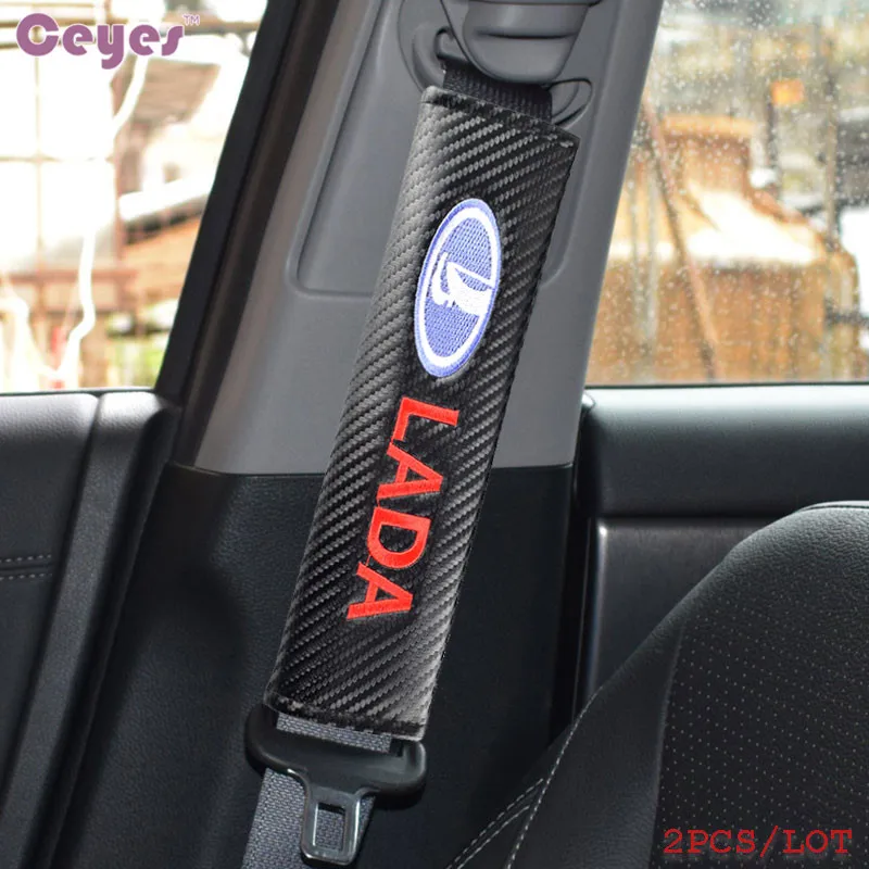 

Ceyes Case For Lada Niva Xray Kalina Priora Granta Largus Sw Vesta Samara 2110 Car Carbon Fibre Seat Belt Cover Auto Accessories