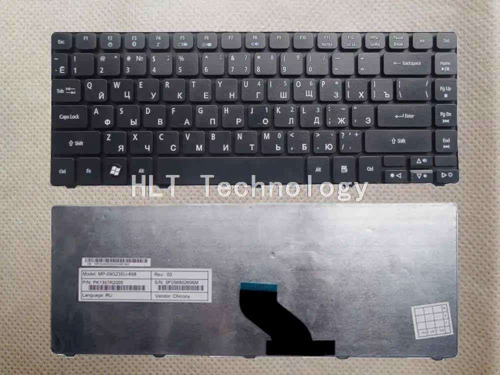 Оригинальный черный с русскоязычной раскладкой клавиатуры для Acer 3810TG 3810T 4750G 3810