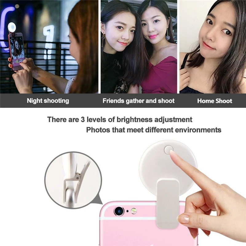 Мини USB зарядка селфи портативная вспышка Led камера телефон фотография свет