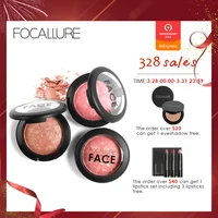 Косметика «focallure» Румяна одежда высшего качества Professional щеки 6 цветов Запеченные Румяна бронзатор Румяна для лица Контурные румяна