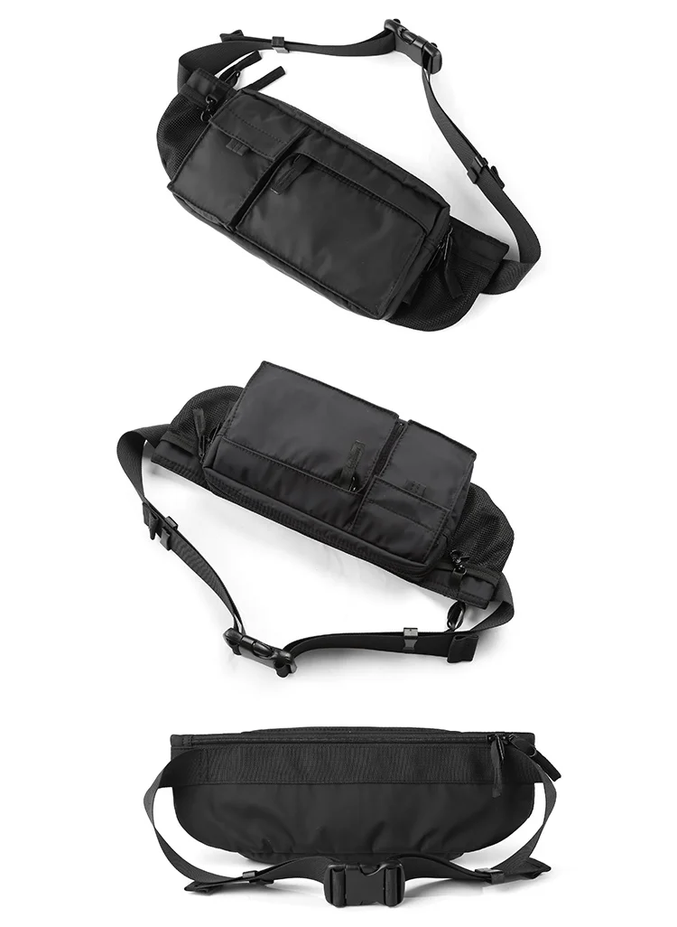 MOYYI, водонепроницаемая сумка через плечо, мужские повседневные сумки через плечо с спортивным ремнем, нагрудная сумка на молнии, многослойные поясные сумки