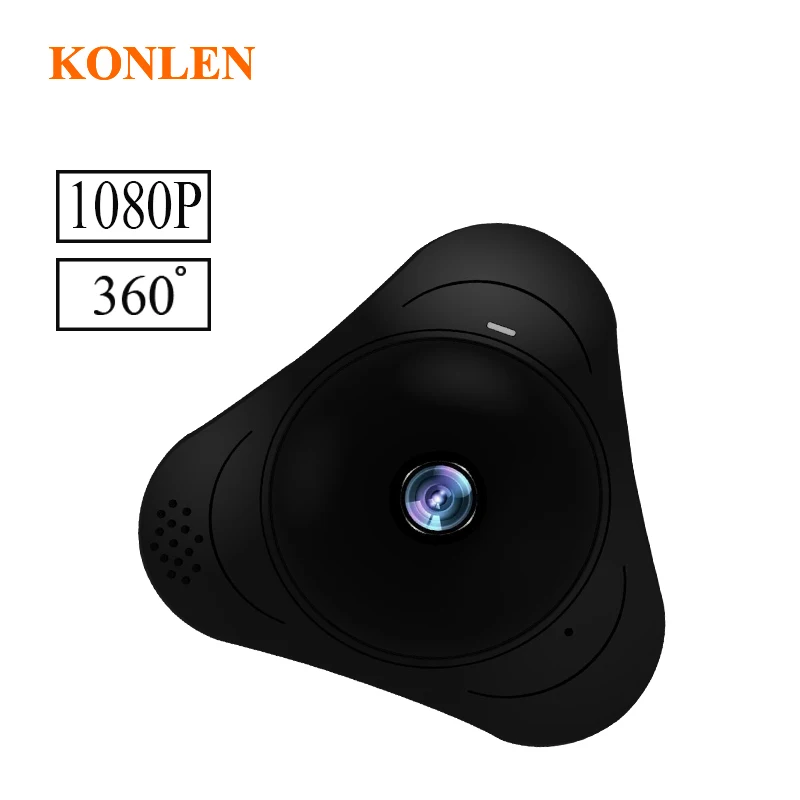 

KONLEN Mini WiFi Fisheye Wireless Ip Camera 360 Panoramic Home Security Surveillance Video Monitor De Audio 960P 1080P Optional