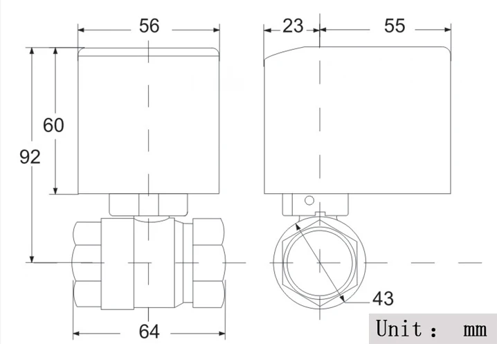 DN25 DC12V/DC24V 2 way Латунь Электрический шаровой кран