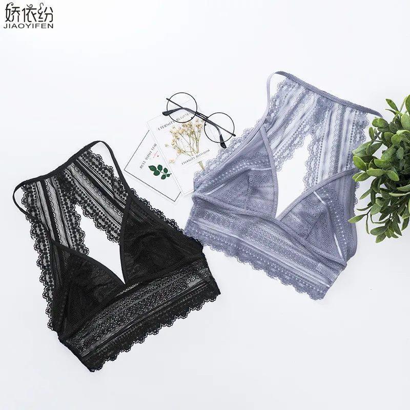 JYF Luxury sexy open ultra thin bra wire-free underwear breathable lace bra sexy back design lingerie cozy bra for women JYF Luxury sexy open ultra thin bra wire-free underwear breathable lace bra sexy back design lingerie cozy bra for women