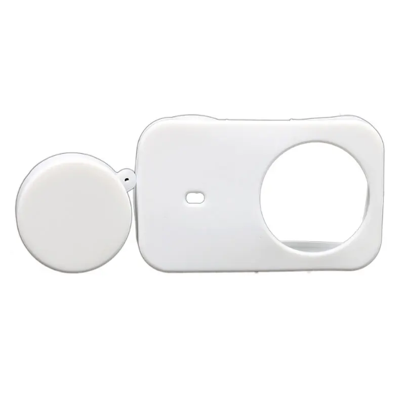 Защитная пленка для ЖК-экрана из закаленного стекла/силиконовый чехол для Xiaomi Mijia 4 K Mini Action camera протектор для Mijia 4 K mini - Цвет: White case