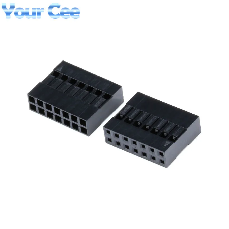 

20pcs Dupont Head 2.54mm 2X7P Dupont Plastic Shell Pin Header Connector Jumper Wire Cable Housing Plug Female