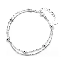 Модные браслеты из стерлингового серебра 925 пробы для женщин, регулируемые браслеты на цепочке и браслеты, Женские Ювелирные изделия, аксессуары для девушек, подарок