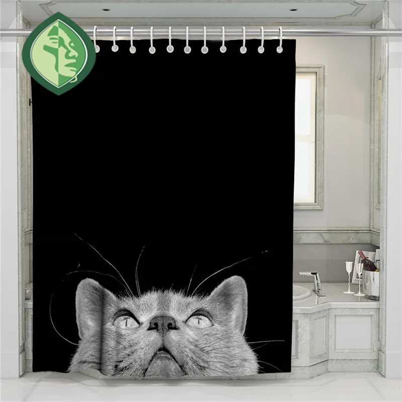 

HELENGILI 3D Beach Animal Shower Curtain Bathroom Waterproof Polyester Printing Curtains for Bathroom Shower
