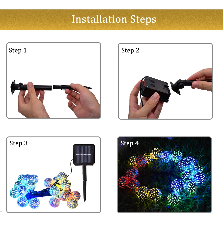 Светильник на солнечной батарее s 10/20, светодиодный Сказочный светильник в виде шаров, декоративный Праздничный Рождественский светильник, уличное свадебное украшение