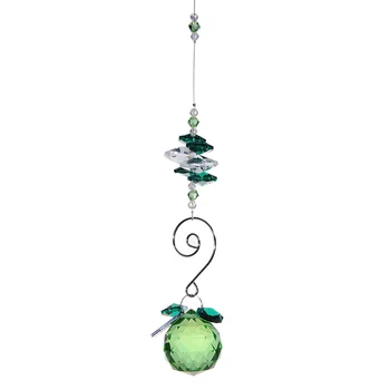 

H&D 30mm Crystal Ball Chandelier Prism Ornaments Hanging Suncatcher (green) Home Yard Wedding Decoration