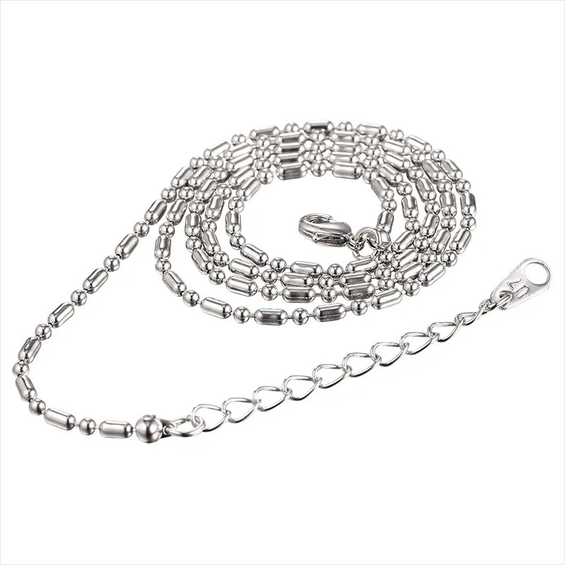 Starlord,, цепочка для мужчин,, 55 см, белое золото, цветная коробка/O/звено, цепь/витая веревка, цепи для женщин, сделай сам, GN897 - Окраска металла: mi bead chain white