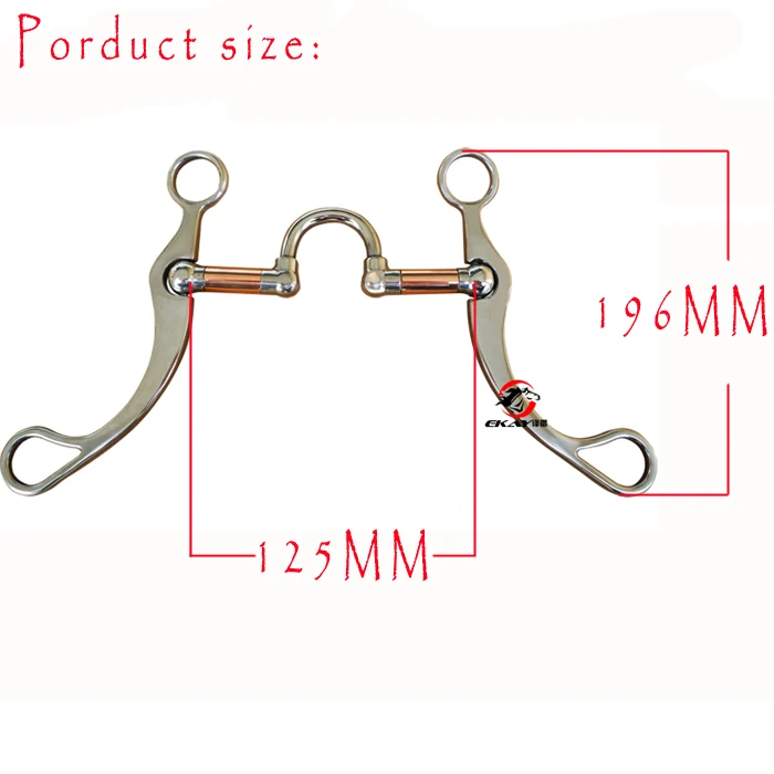 Западный Бит из нержавеющей стали. Коррекция SS мундштук с медными бочками, продукт лошади(BT1131
