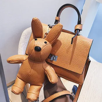

Vintage Brand Designer PU Leather Handbags Fashion Large Flap Women Messenger Bags with Rabbit Fashion Crocodile Alligator Bag