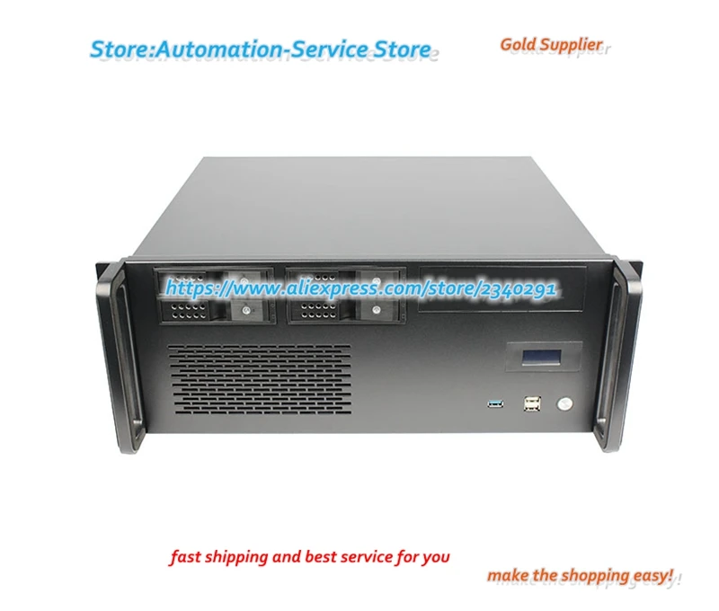 

Hot Plug 4U Industrial Cabinet Control Disk Server Case 390mm Short Band Temperature 3.0USB Control Screen