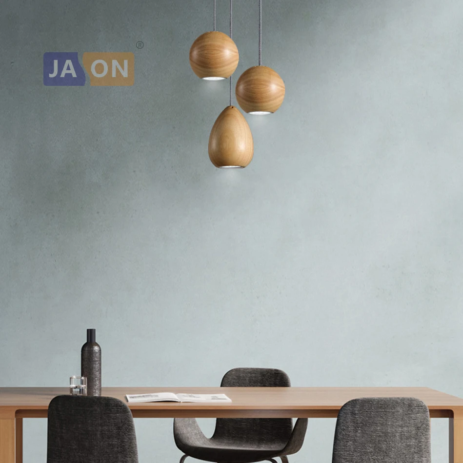 

LED Nordic Iron Wooden Nuts Minimalism LED Lamp LED Light Pendant Lights Pendant Lamp LED Pendant Light For Dinning Room