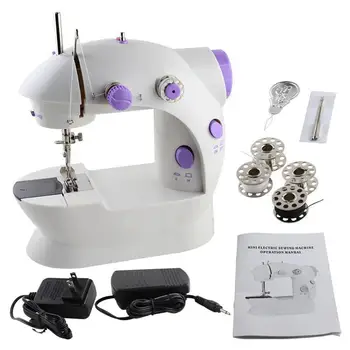 

Electric Mini Sewing Machine For Home Hand Machine To Sew 110/220V Speed Adjustment with Light Handheld Sewing Machine