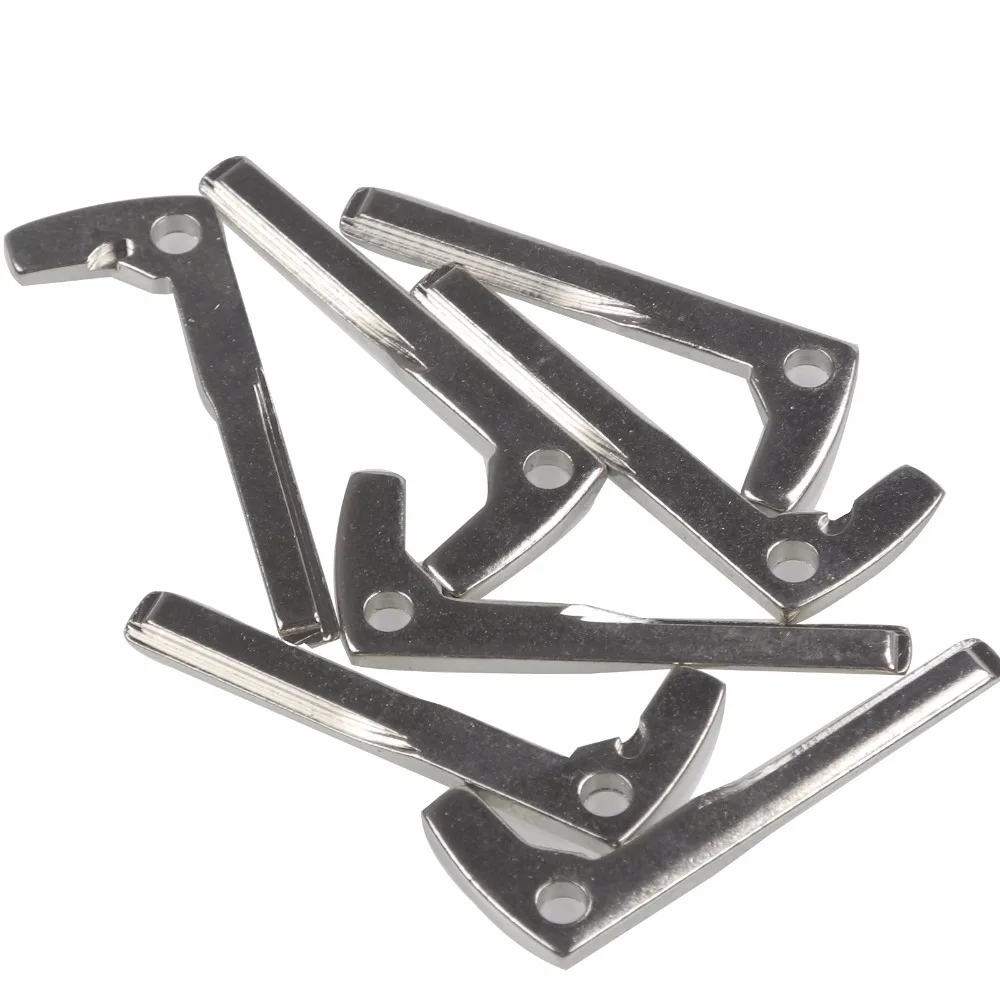 Excellent jingyuqin 1ps Remote New Arrival Smart Chrome Blank Key Replacement Uncut Blade lade Insert For Mercedes !   Benz uncut key blade 5