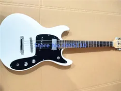 Clásico Personalizado Firma Guitarra Eléctrica Pintura Blanca Guardia Negro Puente Fijo Se Puede Personalizar Clásico Personalizado Firma Guitarra Eléctrica Pintura Blanca Guardia Negro Puente Fijo Se Puede Personalizar