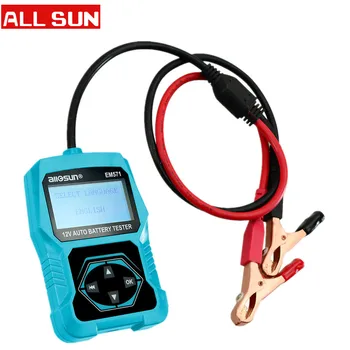 

ALL SUN EM571 12V Automotive Digital Car Battery Tester 100-2000 CCA LCD Cranking Charging Tester Diagnostic Tool Multilanguages