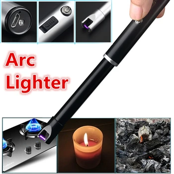 

Rechargeable USB Electric Arc Flameless Cigarette Lighter Plasma Windproof USB Recharge Lighter Smoking Tool