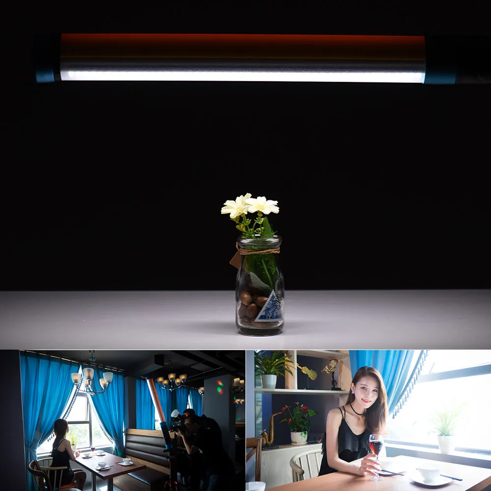 NiceFoto Ice Light портативный ручной 20 Вт Диммируемый светодиодный свет 5500 K/3200 K двухцветный CRI 90 для освещения фотосъемки