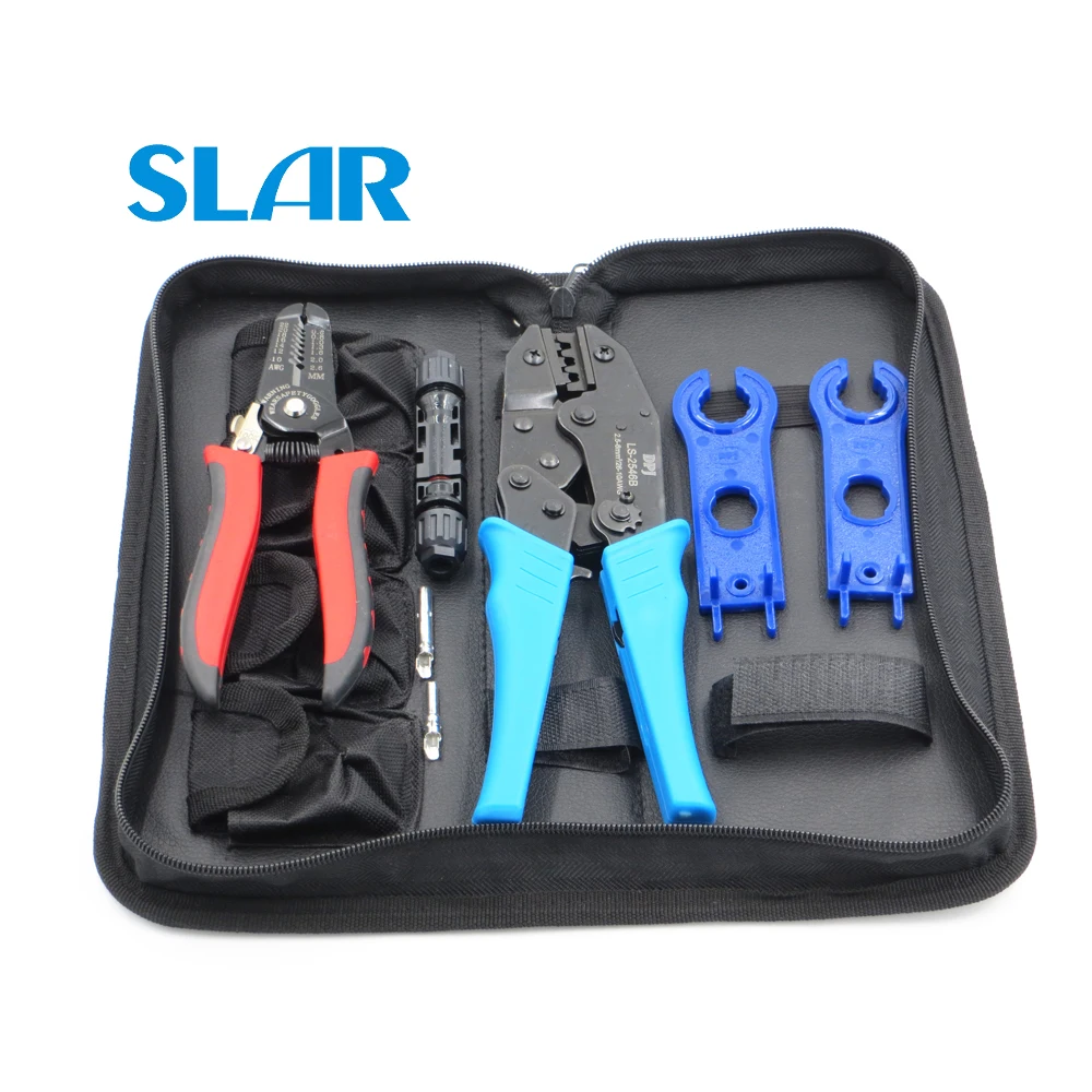 

1set X LS2546B MC4 Crimping tool kits for MC4 connector 2.5 4 6.0mm2 solar cable Crimp tools DIY power system connect pliers