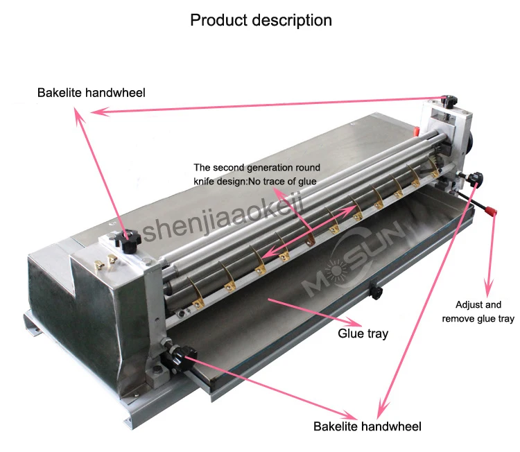 JS-500A Нержавеющая сталь клей машины 120 Вт Бумага машина клея доску кожа инструмент для склеивания образец книга оболочки клей машины 220 В 1 шт