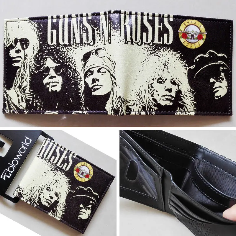 

2018 New The music band Guns N' Roses G N' R GnR LOGO wallets Purse Leather W143