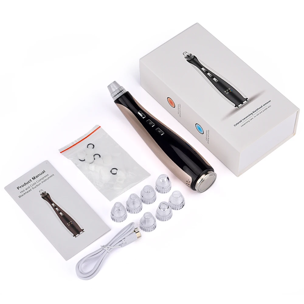 Горячая холодная сжатия угрей Remover вакуум вакуумный очиститель пор Extractor