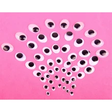 100 PCS Not Self adhesive 5mm 7mm 8mm 10mm Dolls Eye For Toys Dolls Googly Black