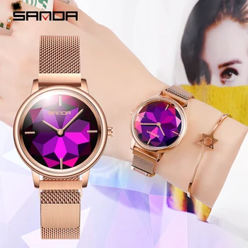 

New Sanda Women's Luxury Brand Women Watches Milan Quartz Women's Waterproof Watch Women's Fashion Casual Watch reloj mujer