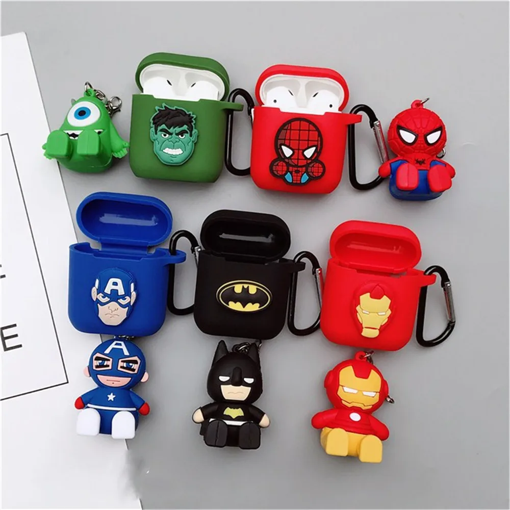 

For Apple AirPods Case Earphone Case Cover Silicone Cartoon Cases For Airpods Protective Cover With Mobile Phone Holder