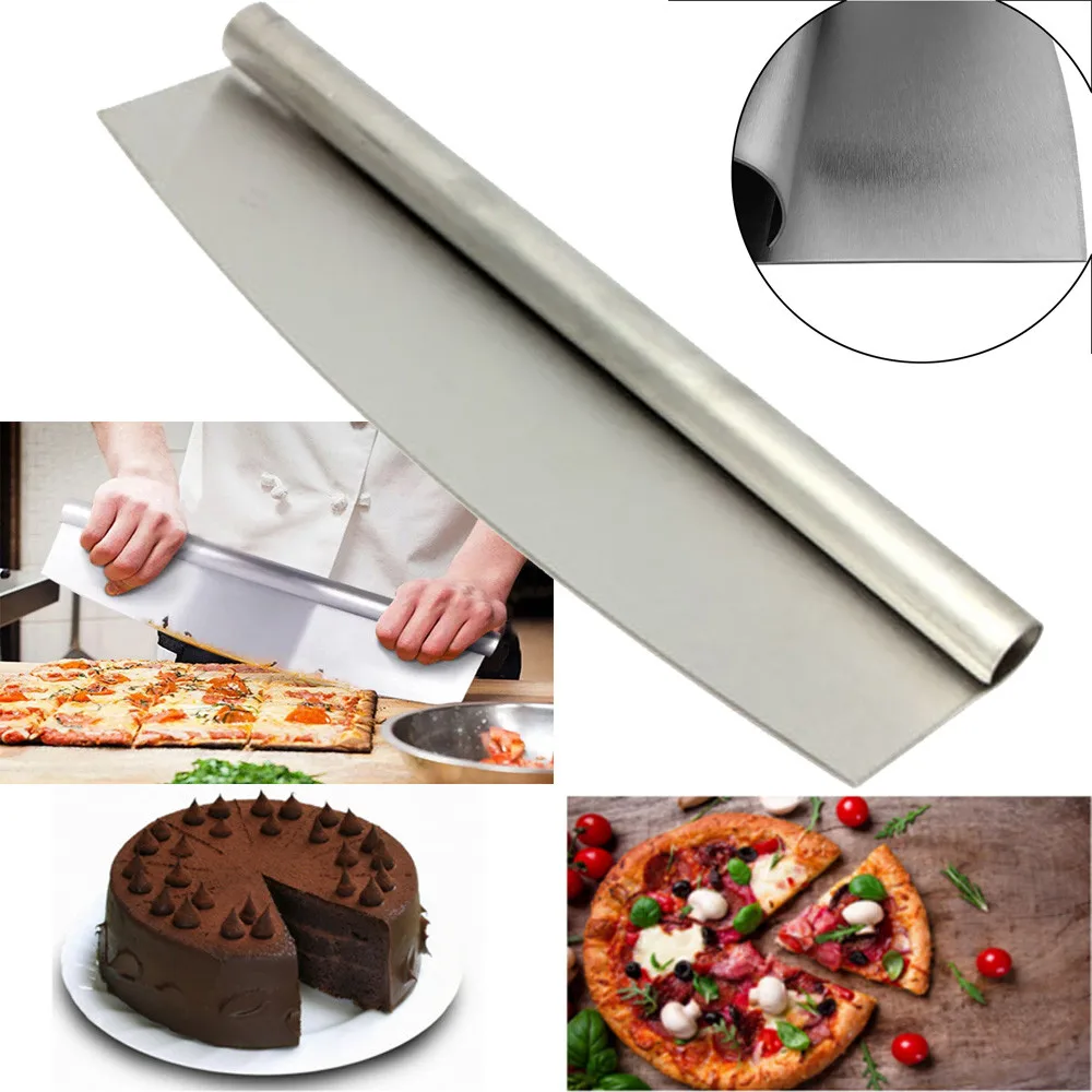 Stainless Steel Pizza Cutter 12inch Blade Rocker Style Professional