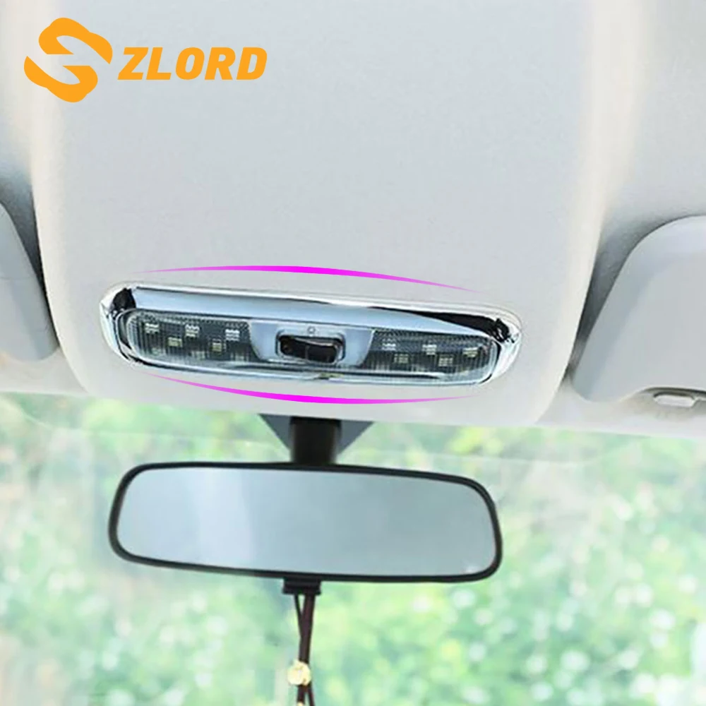 Zlord ABS хромированная лампа для чтения рамка накладка Наклейка Ford New Fiesta MK7 2009 2012 2013