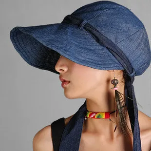 

RIP canvas sun-shading bandeaus large brim sun hat 9034