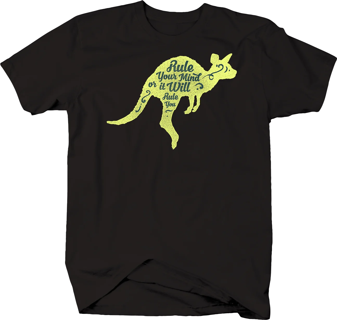 

Rule Your Mind Inspiration Inside a Kangaroo Silhouette Tshirt Mens