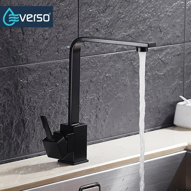 Everso Kitchen Sink Faucet 360 Degree Swivel Taps Everso Kitchen Sink Faucet 360 Degree Swivel Taps Faucets Black Mixer Tap Torneira