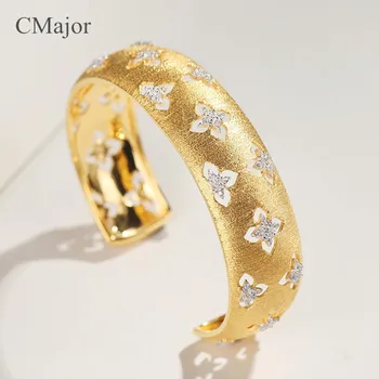CMajor sterling silver jewelry hollow four-leaf clover bangles elegant palace St. Patrick's Day Gift for women
CMajor sterling silver jewelry hollow four-leaf clover bangles elegant palace St. Patrick's Day Gift for women