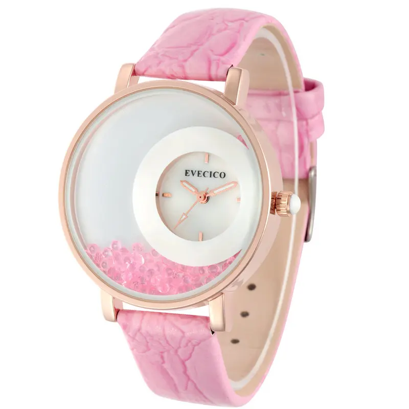Rhinestone shell surface pointer strap lady brief waterproof women s the trend of the gift watch
