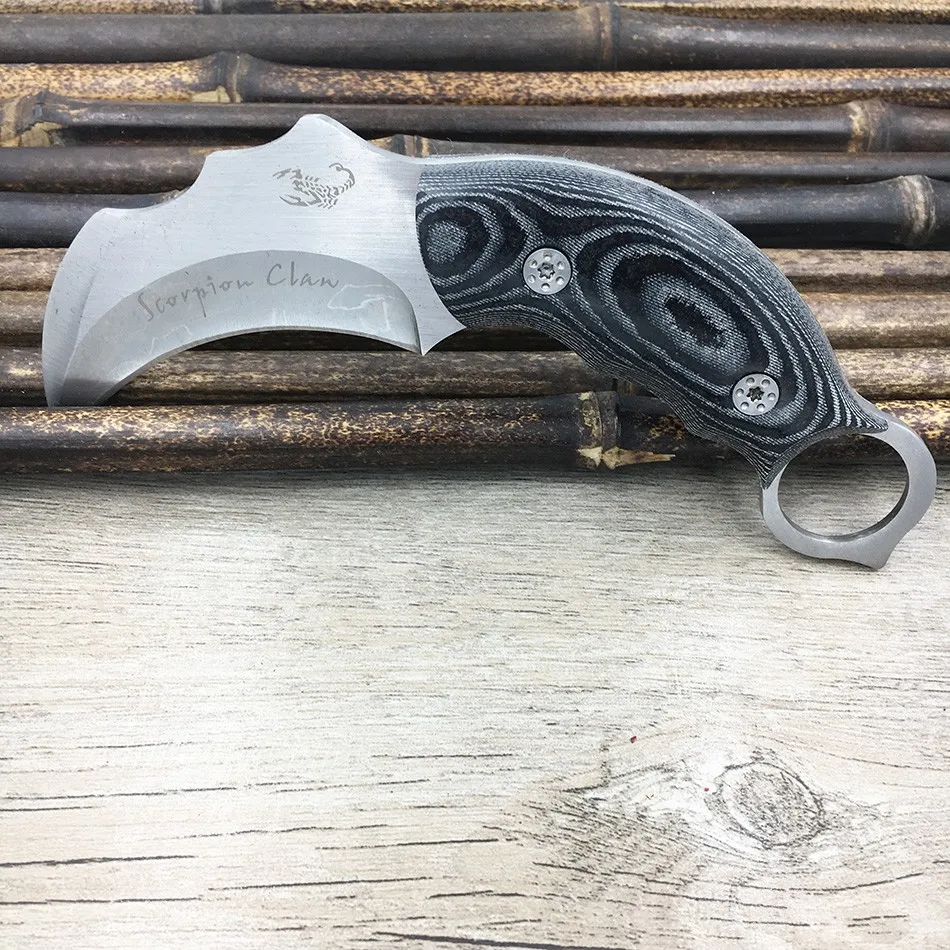 Открытый нож Karambit охотничьи ножи кемпинг инструмент выживания тактический нож из нержавеющей стали коготь скорпиона нож с оболочкой