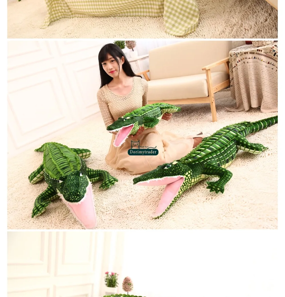 Dorimytrader Hot 79'' 200cm Funny Stuffed Soft Plush Lovely Large Simulated Animal Crocodile Toy, Free Shipping DY60721 (7)
