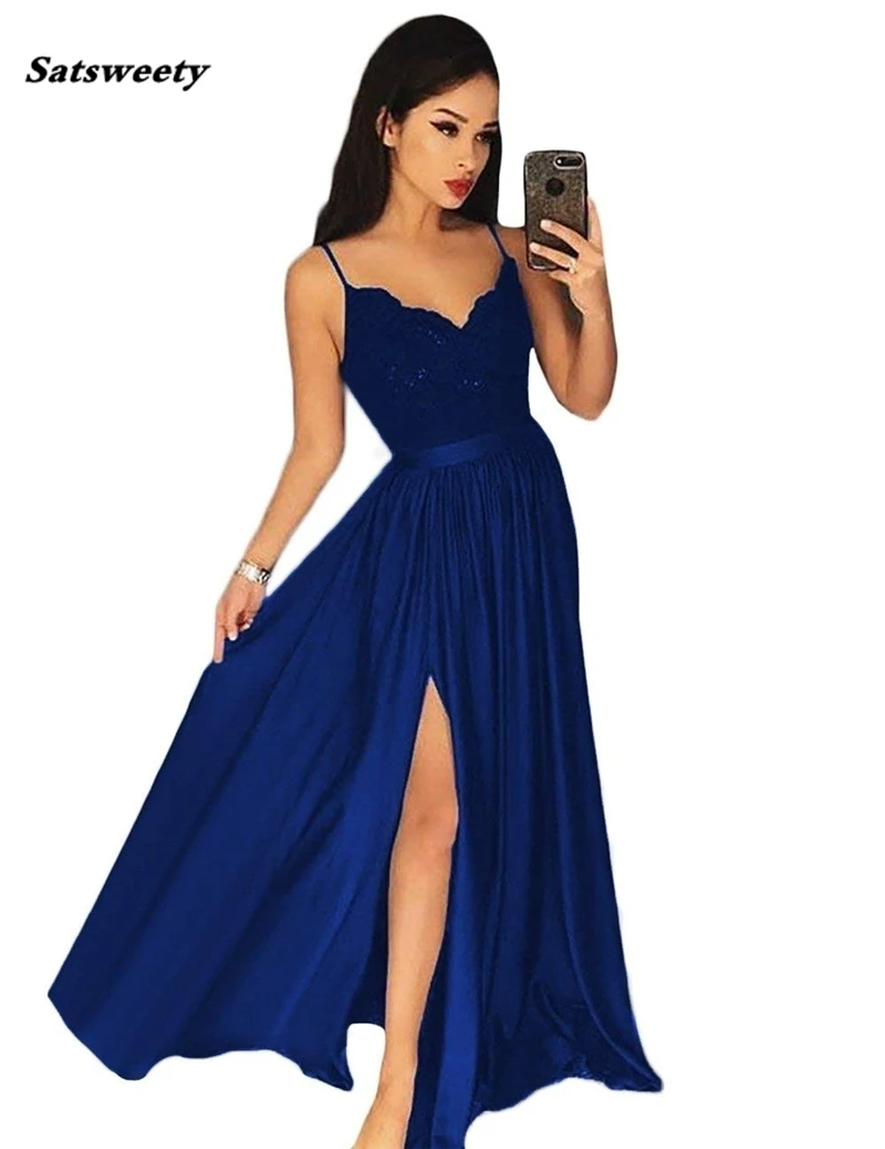 Evening-Dresses-Long-Spaghetti-Strap-Lace-Satin-Elegant-Formal-Party-Gowns-Sexy-Side-Split-Evening-Gowns (1)
