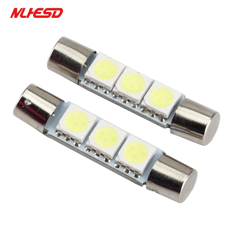 1 шт. прожектор Festoon Dome T6 T6.3 28 мм 31 3 SMD 5050 Светодиодный светильник 3smd лампа