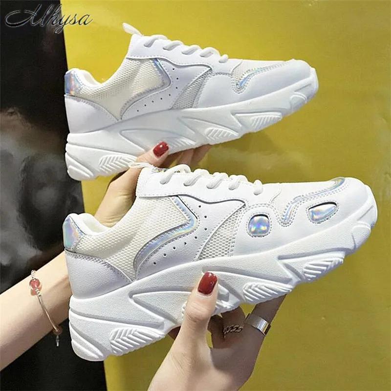 

Mhysa 2019 Women Fashion Casual Shoes Woman Comfortable Breathable Mesh Flats Female Platform Sneakers Chaussure Femme T507