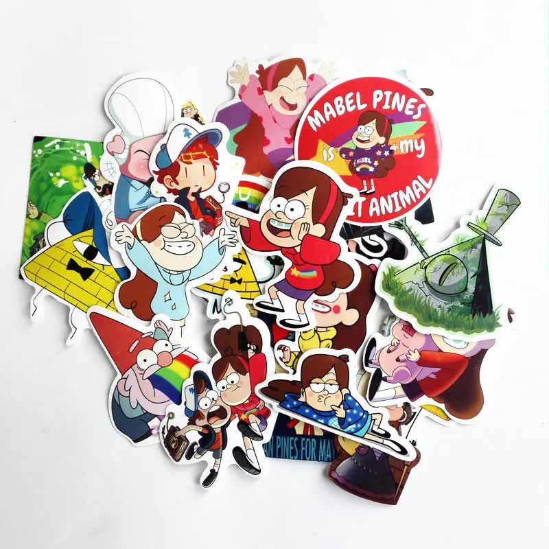 

OHCOMICS 26PCS Anime Gravity Falls Car Sticker Random Design Character Sticker Skateboard DIY Paster Costume Decor Ornament Gift