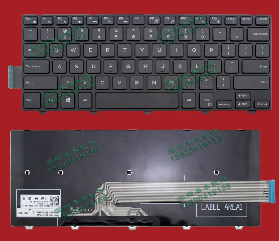 High quanlity NEW Keyboard FOR DELL 14 3443 3451 3458 US Version Black