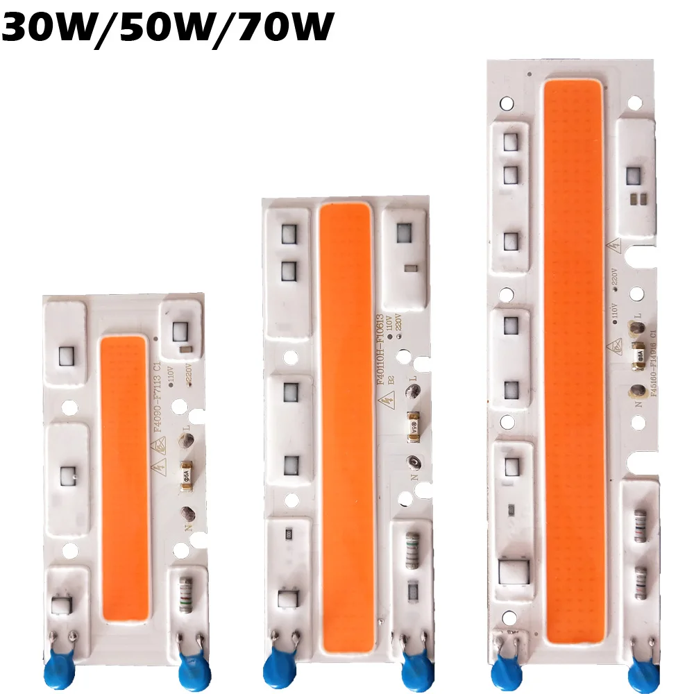 Полный спектр светодиодный светильник для выращивания аквариумных растений светильник 20 Вт 30 Вт 50 Вт 70 Вт Фито Лампа COB светодиодный матричный диодный чип DIY Phytolamp